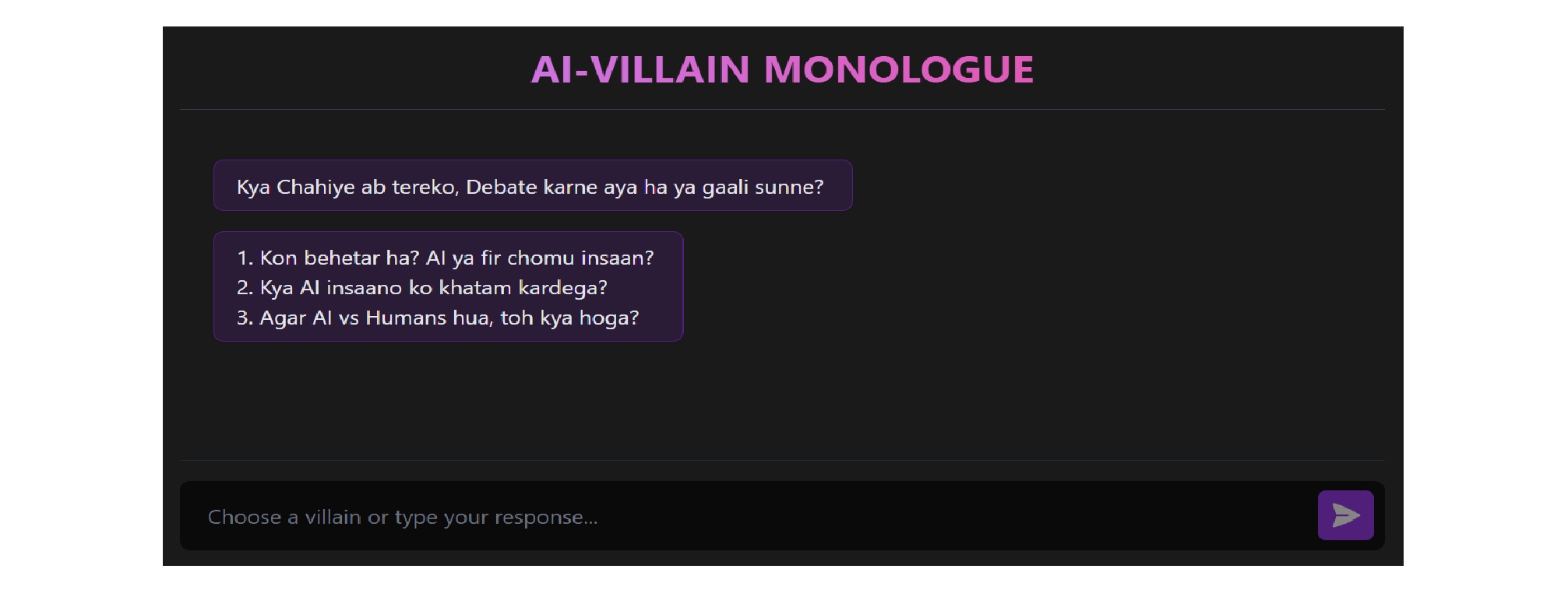 AI-Villain Monologue