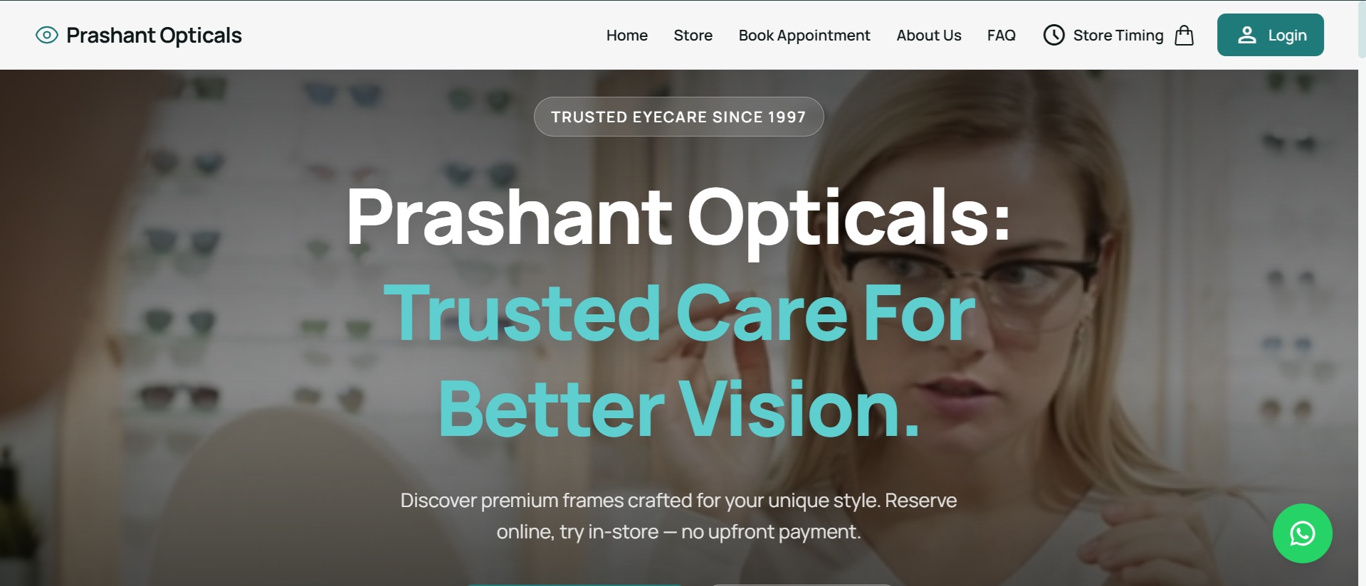 Eyewear Reservation and Appointment Booking System